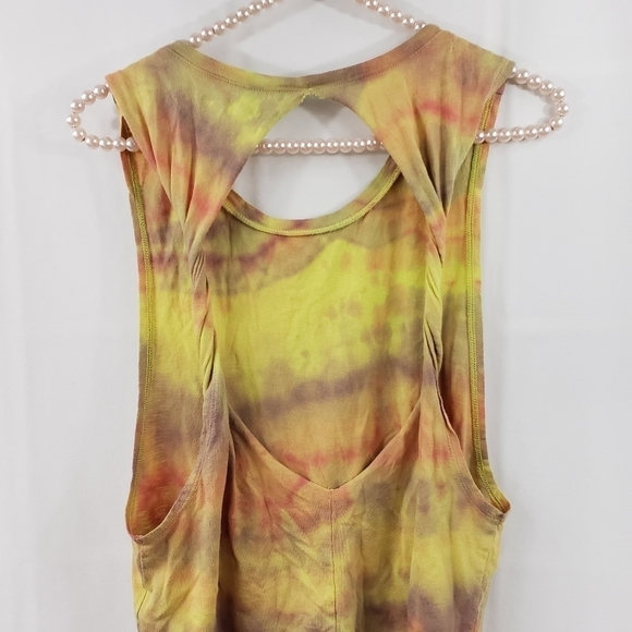 Custom Tie Dye Open Back Muscle Tank Top - Picture 6 of 8